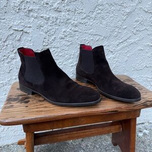 Italian Brown Suede Chelsea Boots Handmade